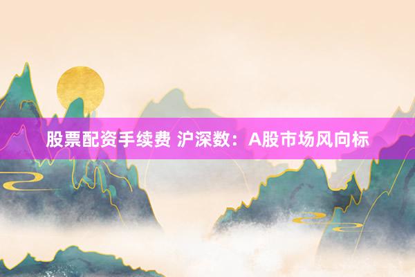 股票配资手续费 沪深数：A股市场风向标