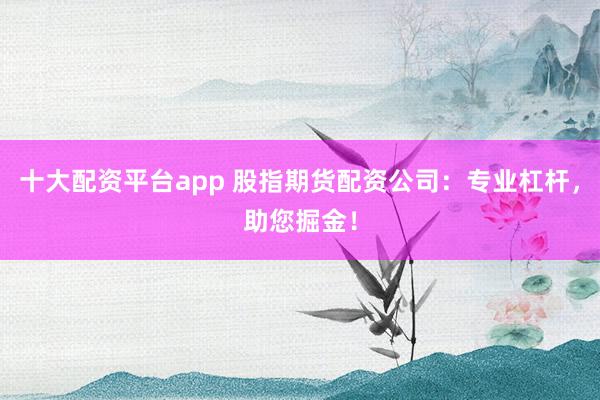 十大配资平台app 股指期货配资公司：专业杠杆，助您掘金！