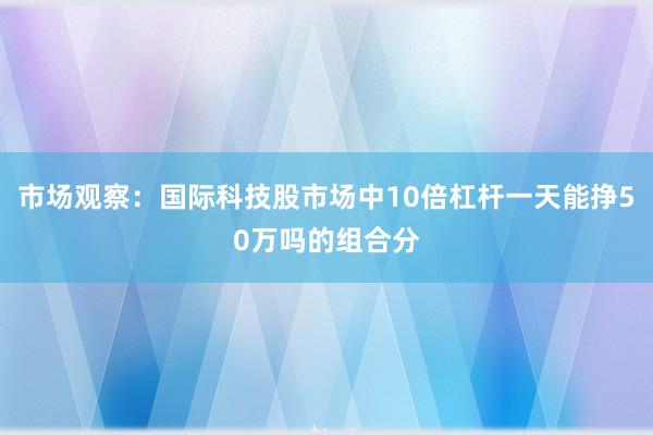市场观察：国际科技股市场中10倍杠杆一天能挣50万吗的组合分